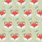 Floral Crown Fox Fabric - Green - ineedfabric.com