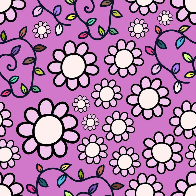 Floral Doodle 10 Fabric - ineedfabric.com