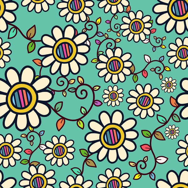 Floral Doodle 2 Fabric - ineedfabric.com