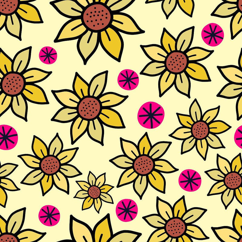 Floral Doodle 5 Fabric - ineedfabric.com