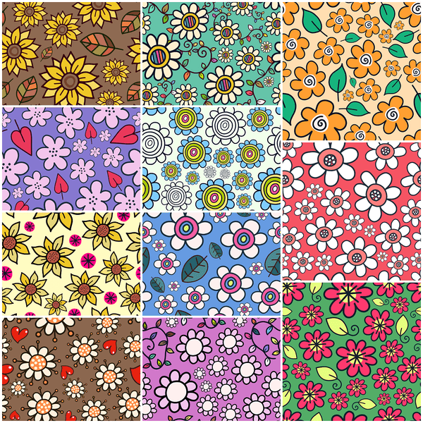 Floral Doodle Fabric Collection - 1/2 Yard Bundle - ineedfabric.com