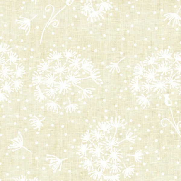 Floral Tone on Tone Fabric - White on White