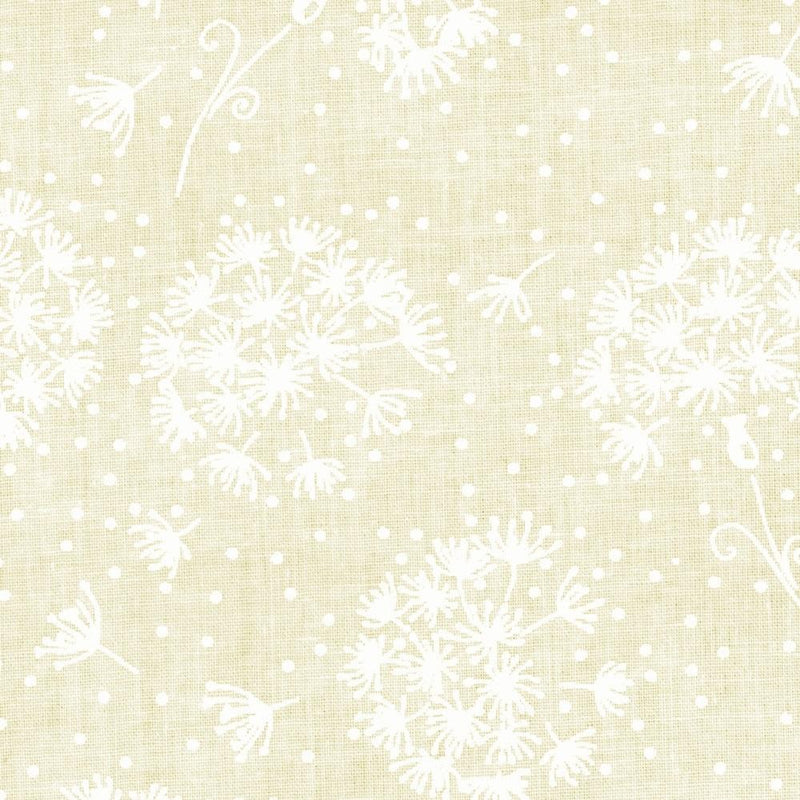 Floral & Dots Tone on Tone Fabric - White on Tint - ineedfabric.com