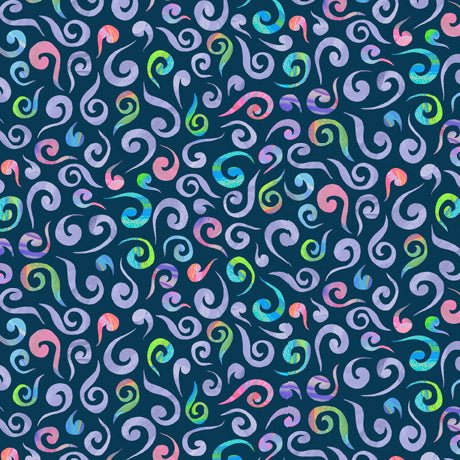 Floral Fascination Scroll Fabric - ineedfabric.com