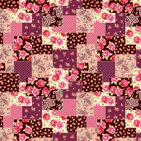 Ryleigh Floral Patchwork Country Garden Fall Flowers Paisley