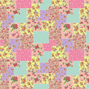 Floral Patchwork Fabric - Pink - ineedfabric.com