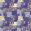 Floral Patchwork Fabric - Purple - ineedfabric.com