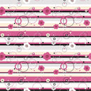 Floral Stripes and Bubbles Fabric - ineedfabric.com