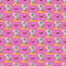 Floral Tombstones & Bats on Crosses Fabric - Pink - ineedfabric.com