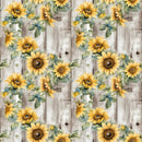 Florals & Wood Planks Pattern 3 Fabric - ineedfabric.com