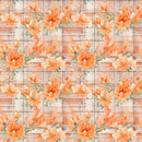 Florals & Wood Planks Pattern 6 Fabric - ineedfabric.com