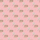 Flower Boxes on Plaid Fabric - Pink - ineedfabric.com