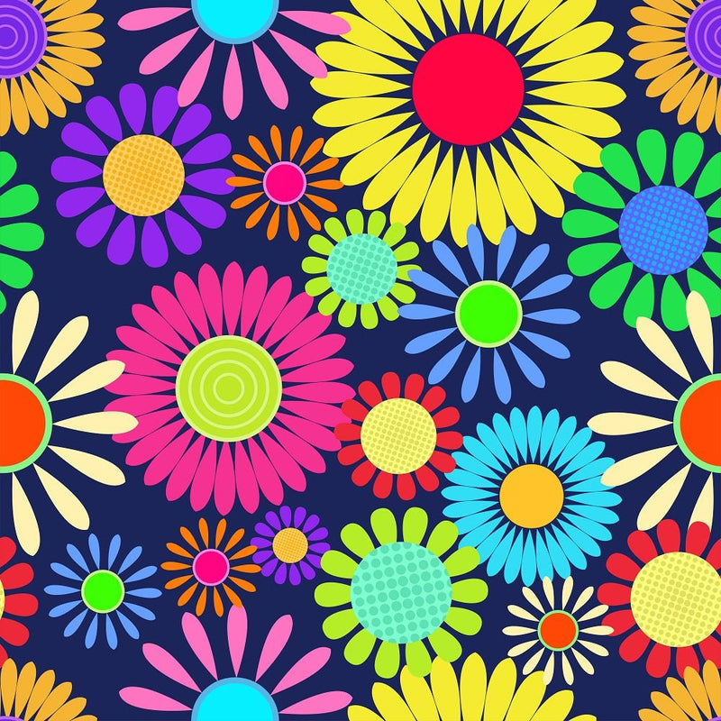 Flower Power 1 Fabric - ineedfabric.com