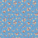 Flowers & Plants Fabric - Blue - ineedfabric.com