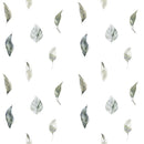 Fluffy Animals on the Farm Leaves Fabric - White - ineedfabric.com