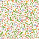 Flutter and Gather Butterflies, Leaves and Flowers Fabric - ineedfabric.com