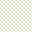 Flying Honey Bee Fabric - White - ineedfabric.com