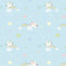 Flying Unicorn Fabric - Blue - ineedfabric.com