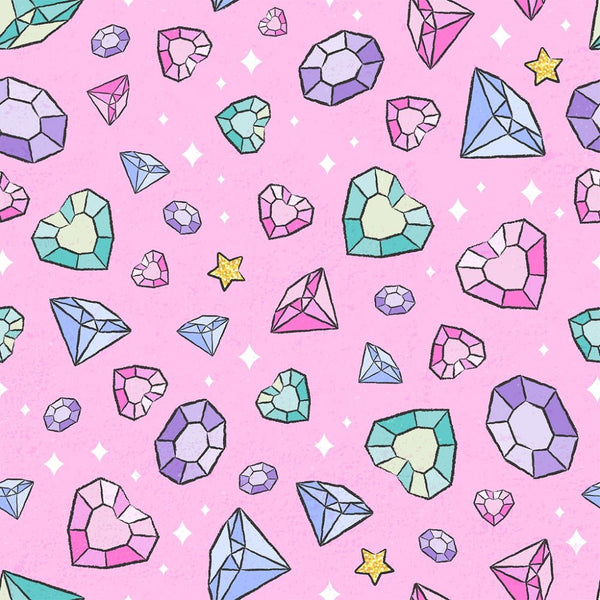 Follow Your Dreams Diamonds Fabric - Pink - ineedfabric.com