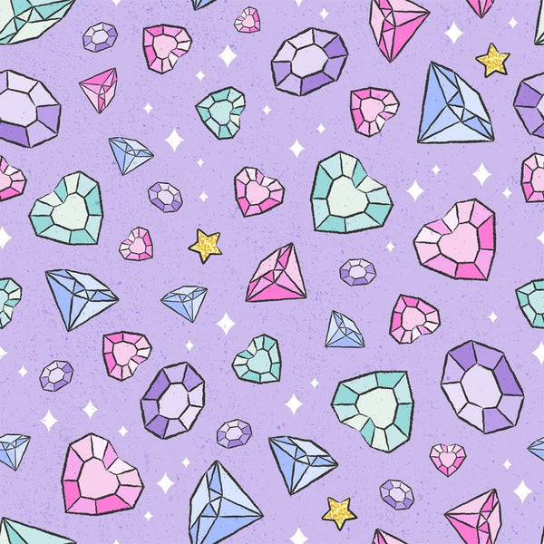 Follow Your Dreams Diamonds Fabric - Purple - ineedfabric.com