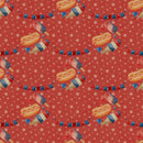 Food & Fun Fabric - Red - ineedfabric.com