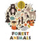 Forest Animals Fabric Panel - Multi - ineedfabric.com