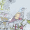 Forest Bird & Flowers Fabric Panel - Gray - ineedfabric.com