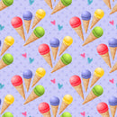 Four Cones on Triangle Fabric - Purple - ineedfabric.com