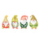 Four Cute Scandinavian Gnomes Fabric Panel - ineedfabric.com