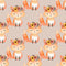 Fox & Floral Crown Fabric - Tan - ineedfabric.com