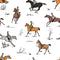 Fox Hunting on Horses Fabric - ineedfabric.com