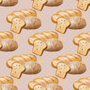 Fresh Baguettes on Polka Dot Fabric - Brown - ineedfabric.com