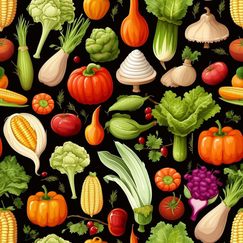 Fresh Veggies 1 Fabric - ineedfabric.com