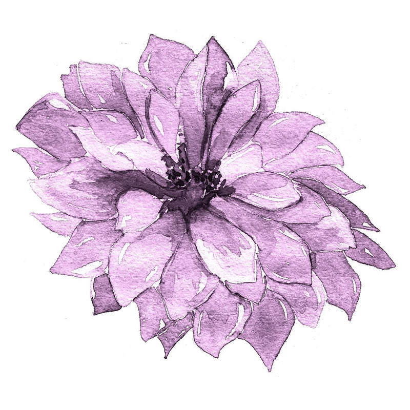 Fully Bloomed Purple Divine Flower Fabric Panel - ineedfabric.com