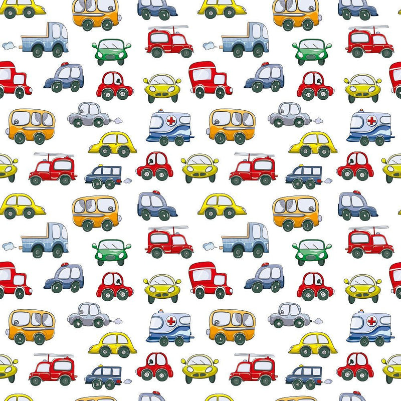 Funny Cars Emergency Fabric - ineedfabric.com