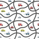 Funny Cars Track Fabric - ineedfabric.com