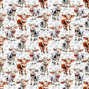 Funny Cartoon Cow Fabric - ineedfabric.com