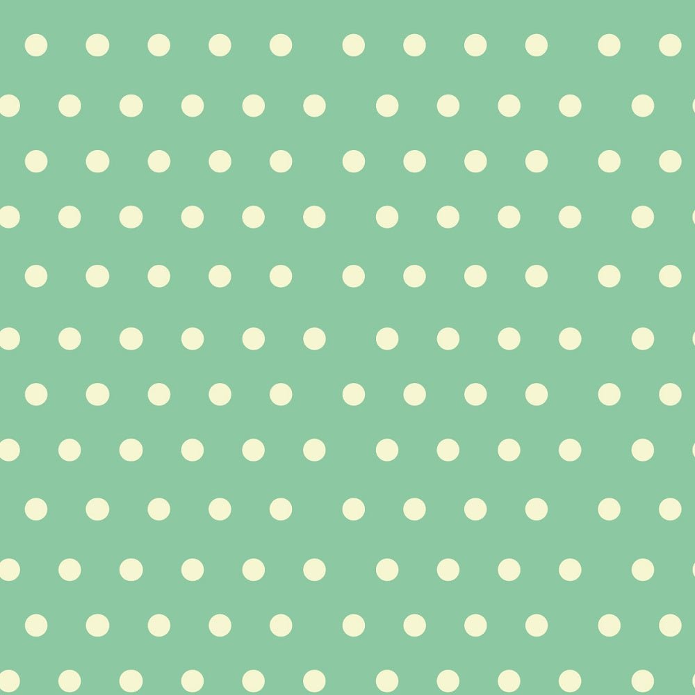 Green and White Polka Dot Pattern Background - Green and White