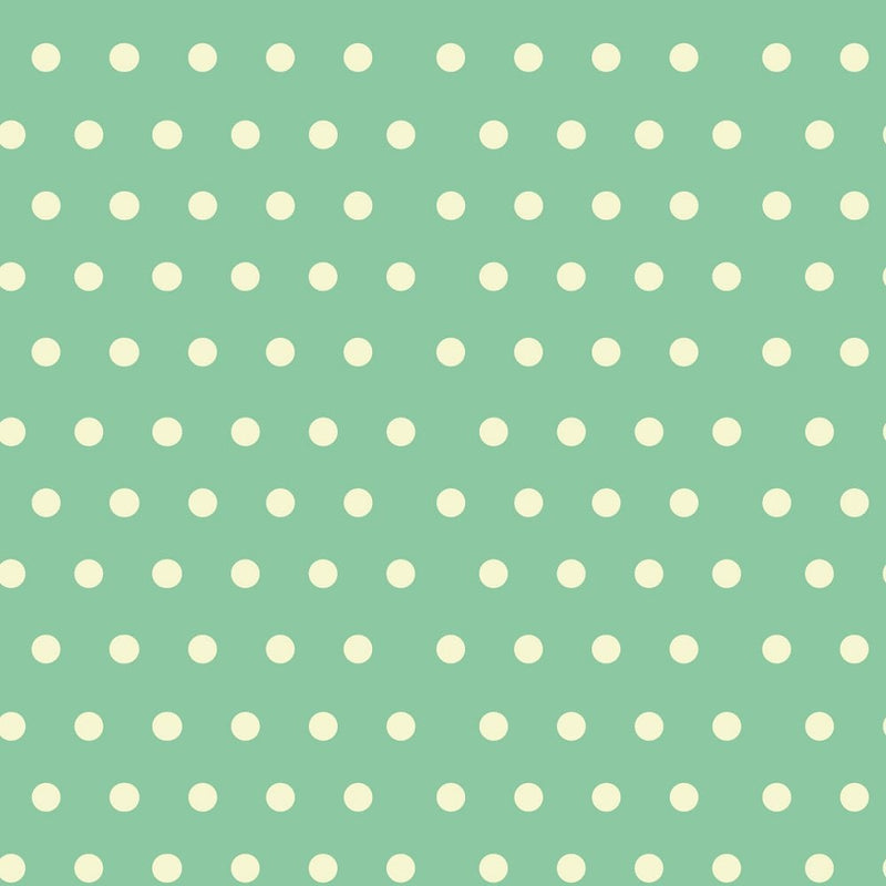 Furious 50s Polka Dots Fabric - Green - ineedfabric.com