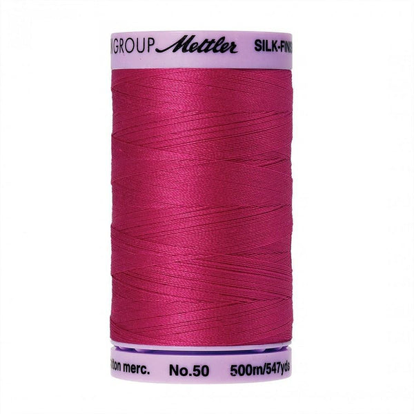 Fuschia Silk-Finish 50wt Solid Cotton Thread - 547yds - ineedfabric.com