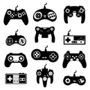 Game Controllers Fabric - Black/White - ineedfabric.com