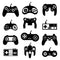 Game Controllers Fabric - Black/White - ineedfabric.com