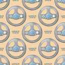 Gamer Pattern 3 Fabric - Tan - ineedfabric.com