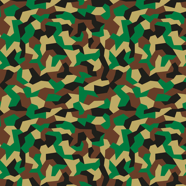 Geometric Camouflage Fabric - Green/Khaki - ineedfabric.com