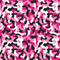Geometric Camouflage Fabric - Pink - ineedfabric.com