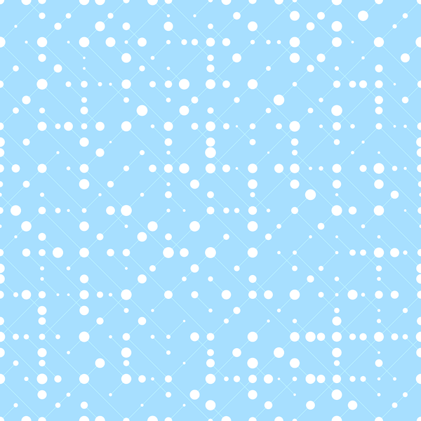 Geometric Lines & Dots Fabric - Blue - ineedfabric.com