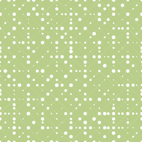 Geometric Lines & Dots Fabric - Green - ineedfabric.com