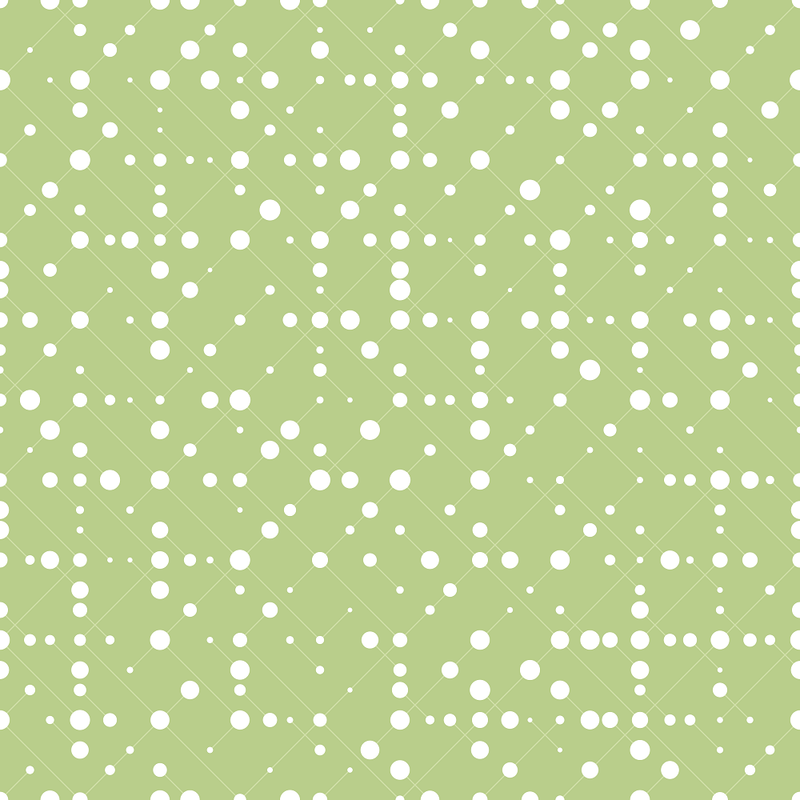 Geometric Lines & Dots Fabric - Green - ineedfabric.com