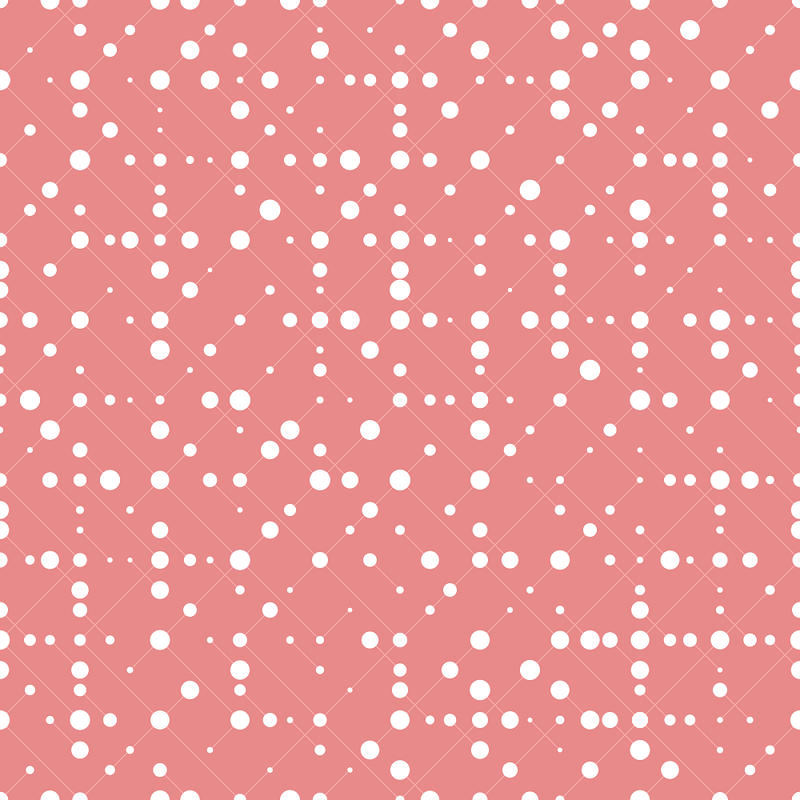 Geometric Lines & Dots Fabric - Red - ineedfabric.com