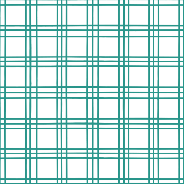 Geometric Plaid Fabric - Atoll - ineedfabric.com